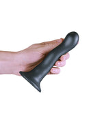 SMOOTH CURVY 7" DILDO GUNMETAL
