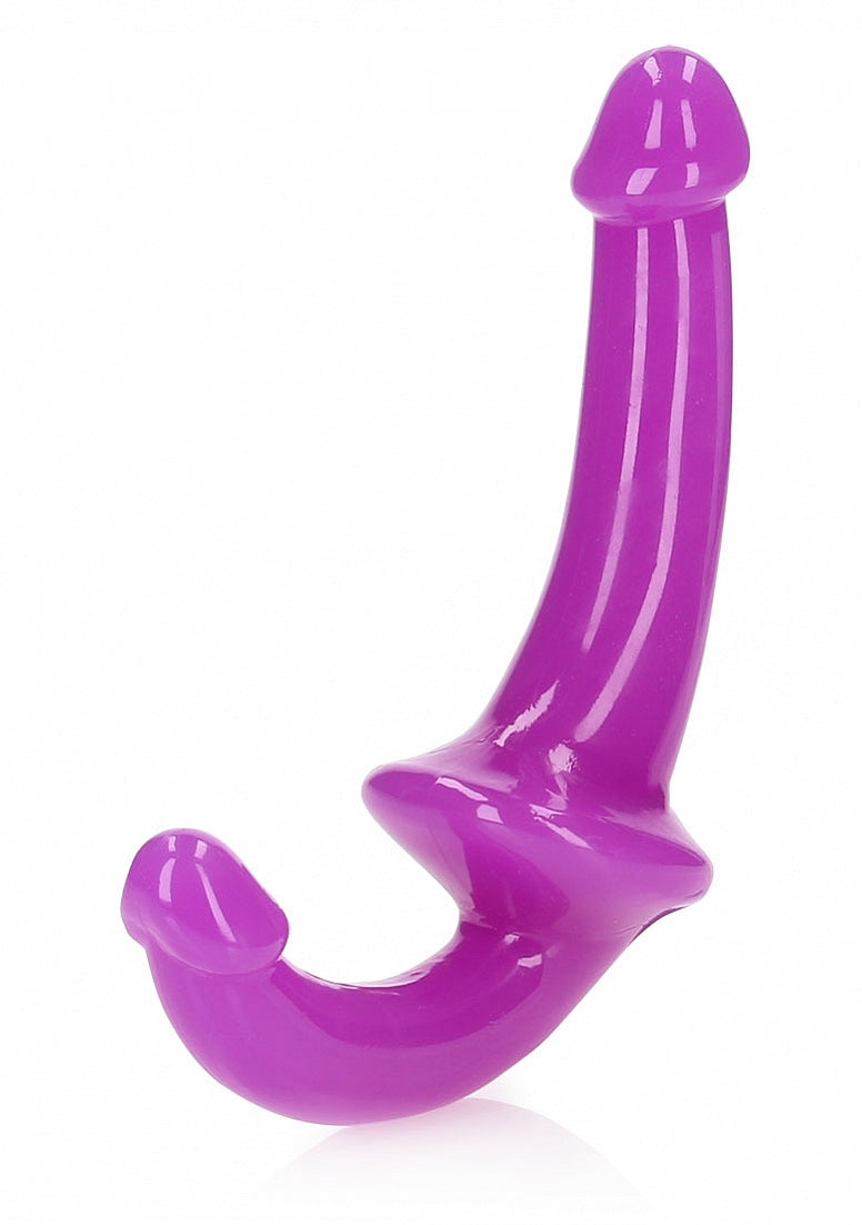 REALROCK GLOW IN THE DARK 6" STRAPLESS STRAP ON PURPLE