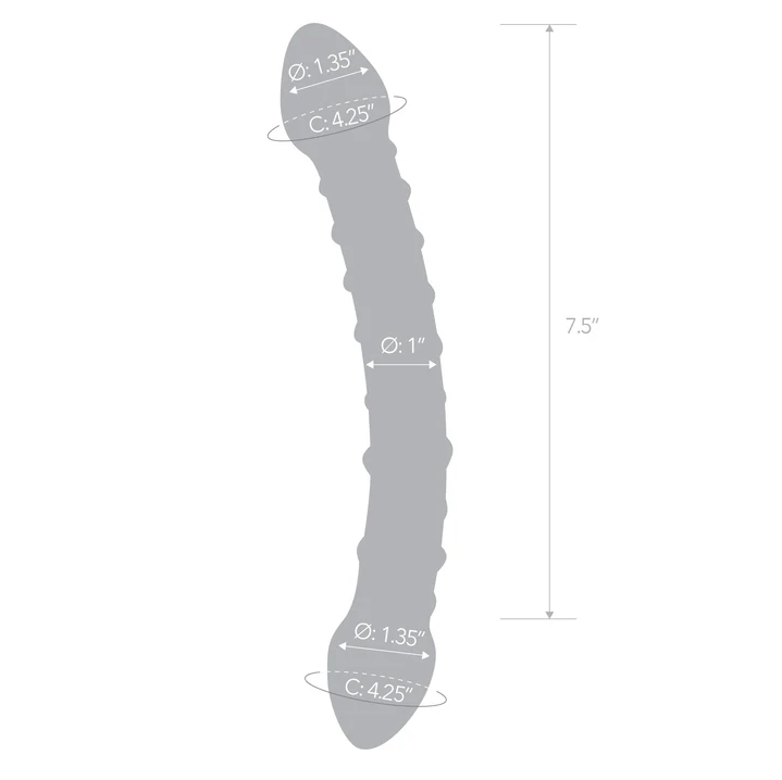GLAS DOUBLE TROUBLE 10" DILDO
