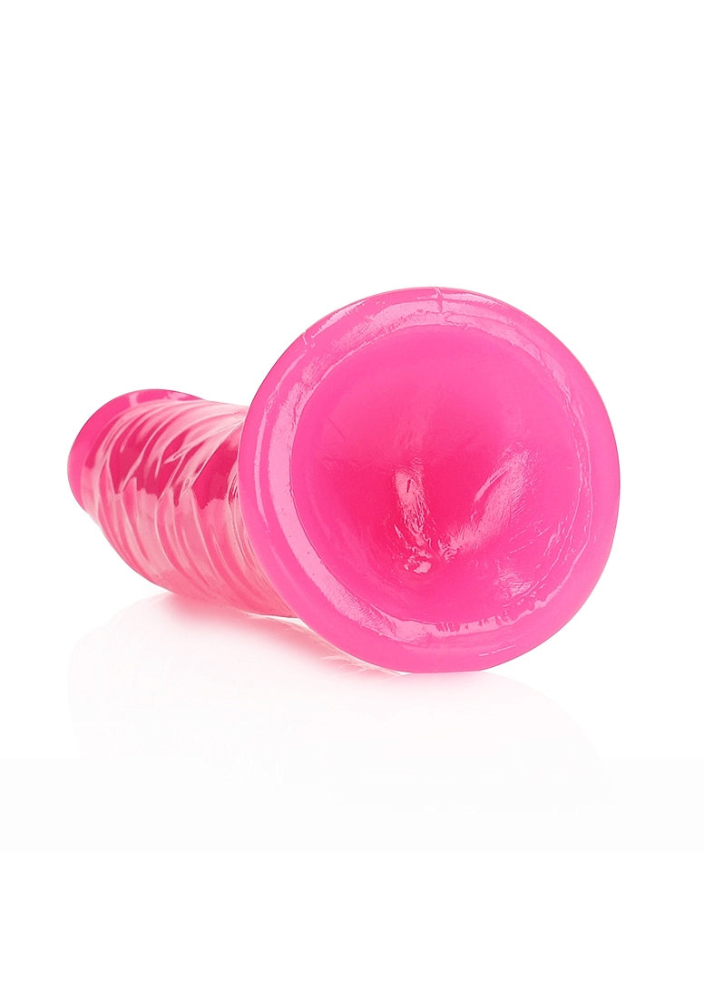 REALROCK GLOW IN THE DARK 8" SLIM DILDO PINK