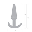 BLUE LINE SLIM TAPERED ANAL PLUG 4.25"