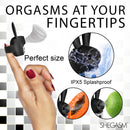 Orgasms at your fingertips: Sucky Bunny worn on a fingertip, perfect size, IPX5 splashproof