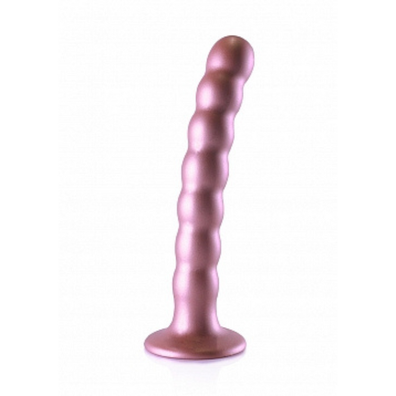 BEADED G SPOT 6.5" DILDO ROSE GOLD