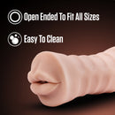 Nicole stroker lying on its side: open ended to fit all sizes, easy to clean