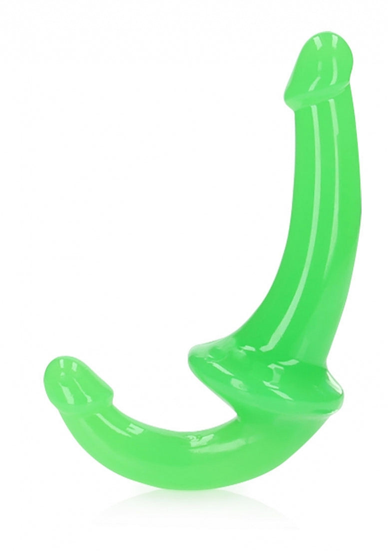 REALROCK GLOW IN THE DARK 6" STRAPLESS STRAP ON GREEN