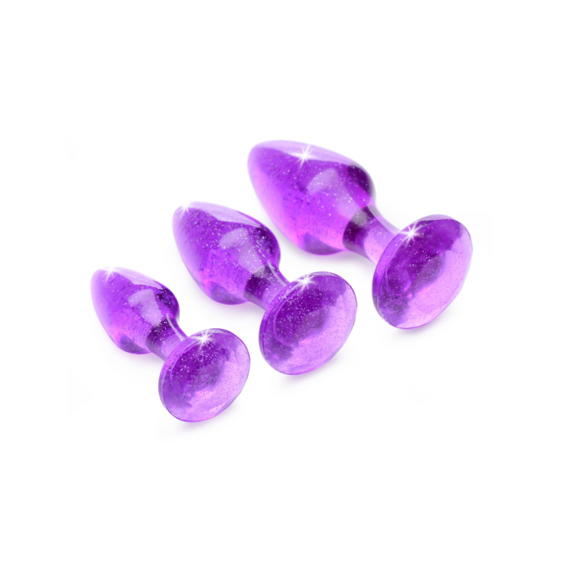 BOOTY SPARK GLITTER ANAL PLUGS PURPLE