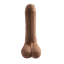 UNCUT VIBRATING DILDO DARK 6"