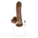 UNCUT VIBRATING DILDO DARK 6"