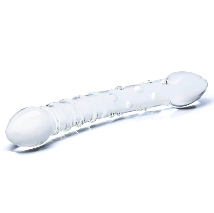 GLAS DOUBLE TROUBLE 10" DILDO