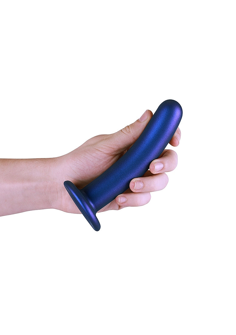 SMOOTH G SPOT 6" DILDO METALLIC BLUE