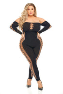 DIAMOND DRIPPIN BODYSTOCKING BLACK P/S