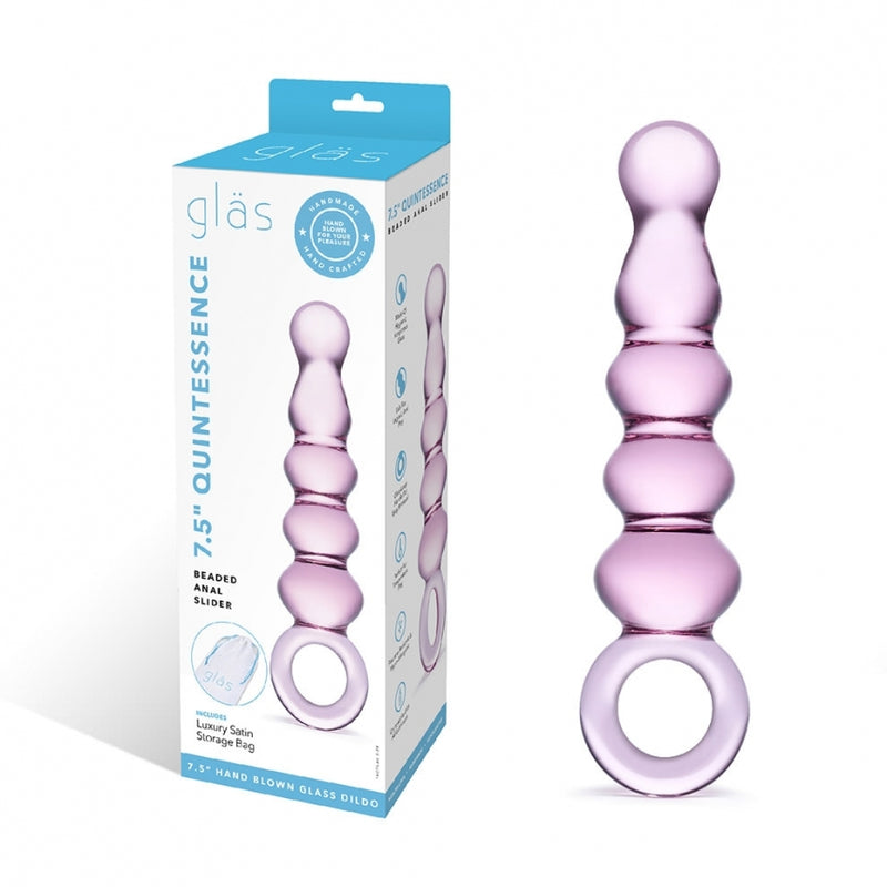 GLAS BEADED ANAL SLIDER 7.5"