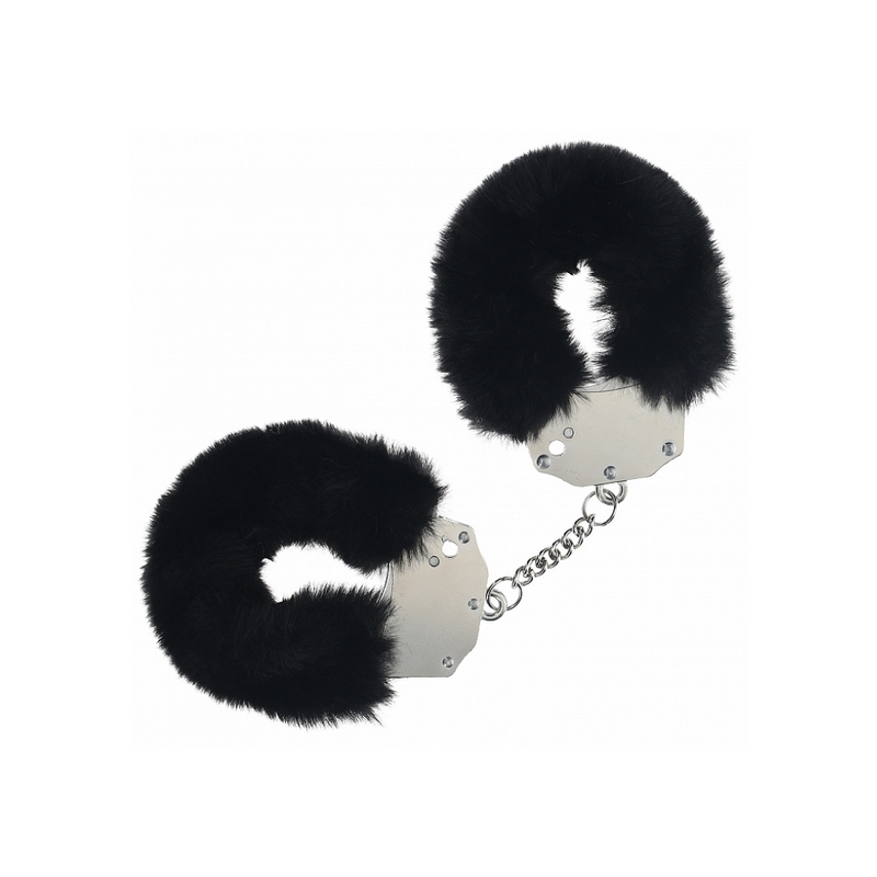 OUCH! HEAVY DUTY FLUFFY CUFFS BLACK