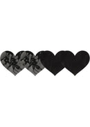 PEEKABOO PASTIES SATIN & LACE HEARTS