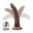 DR SKIN PLUS 7" POSABLE DILDO CHOCOLATE