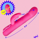 Size: pink Come Hither rabbit is 8.9 in long overall, 5.4 in insertable and 1.4 in wide at the head
