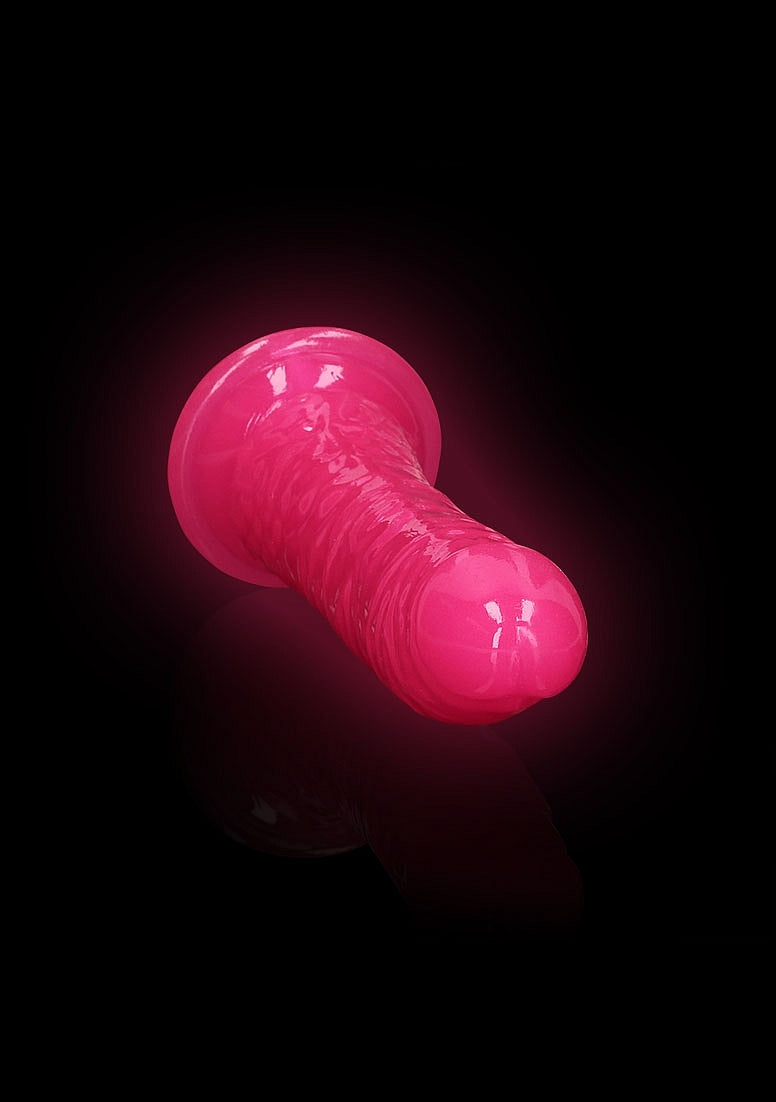 REALROCK GLOW IN THE DARK 7" SLIM DILDO PINK