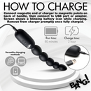 BANG! DIGITAL DISPLAY ANAL BEADS BLACK