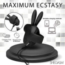 Maximum ecstasy: Sucky Bunny on its USB charging cable; 1 hour charge time, 40 minutes run time