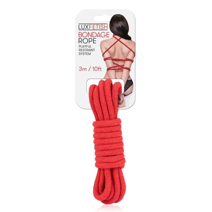 LUX FETISH BONDAGE ROPE 3M RED