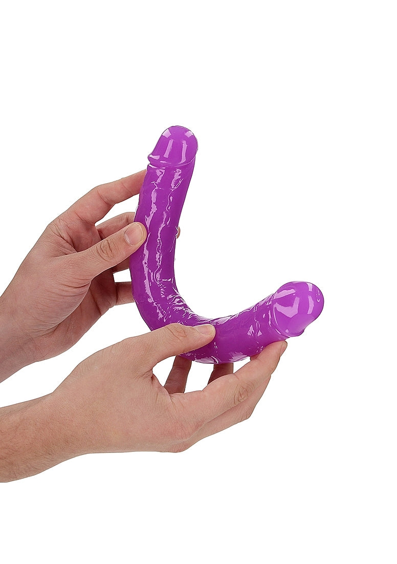 OUCH! GLOW IN THE DARK 12" DOUBLE ENDED DILDO PURPLE