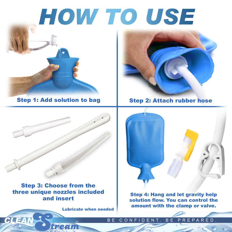 CLEAN STREAM DELUXE SHOWER ENEMA KIT