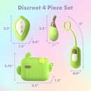 BLOOMING BLISS 4PC MINI WAND EGG VIBRATIOR WITH REMOTE