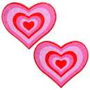 GROOVY PINK HEART PASTIES
