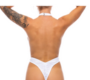 FRONT CROSSED THONG BODYSUIT WHITE O/S
