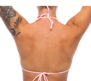 SMALL TRI TOP WITH BLING BABY PINK O/S