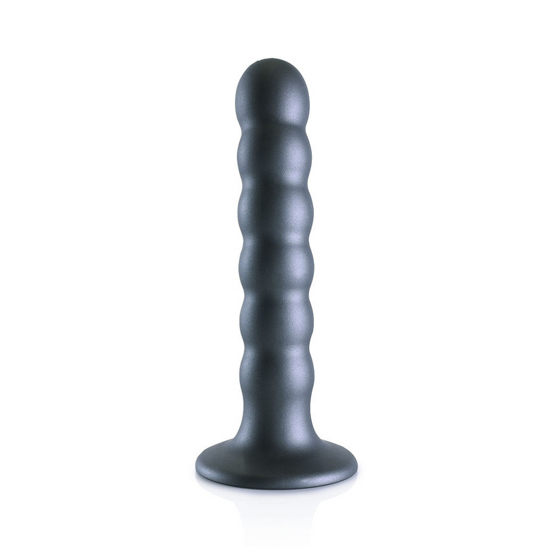 BEADED G SPOT 5" DILDO GUNMETAL