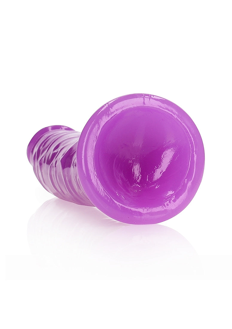 REALROCK GLOW IN THE DARK 8" SLIM DILDO PURPLE