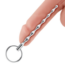 BLUE LINE RIBBED STAINLESS STEEL URETHRAL SOUND 4"