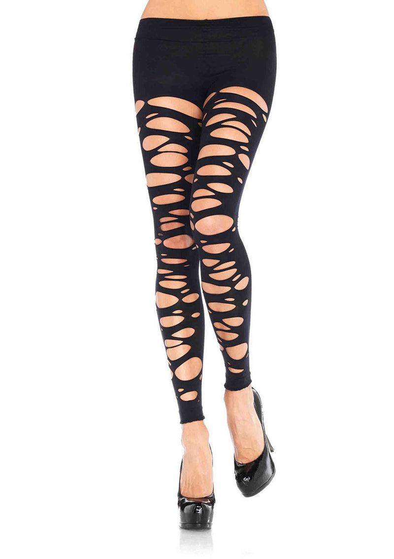 SHREDDED LEGGINGS BLACK O/S