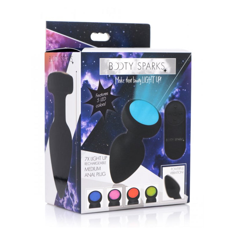 VIBRATING LED ANAL PLUG MEDIUM