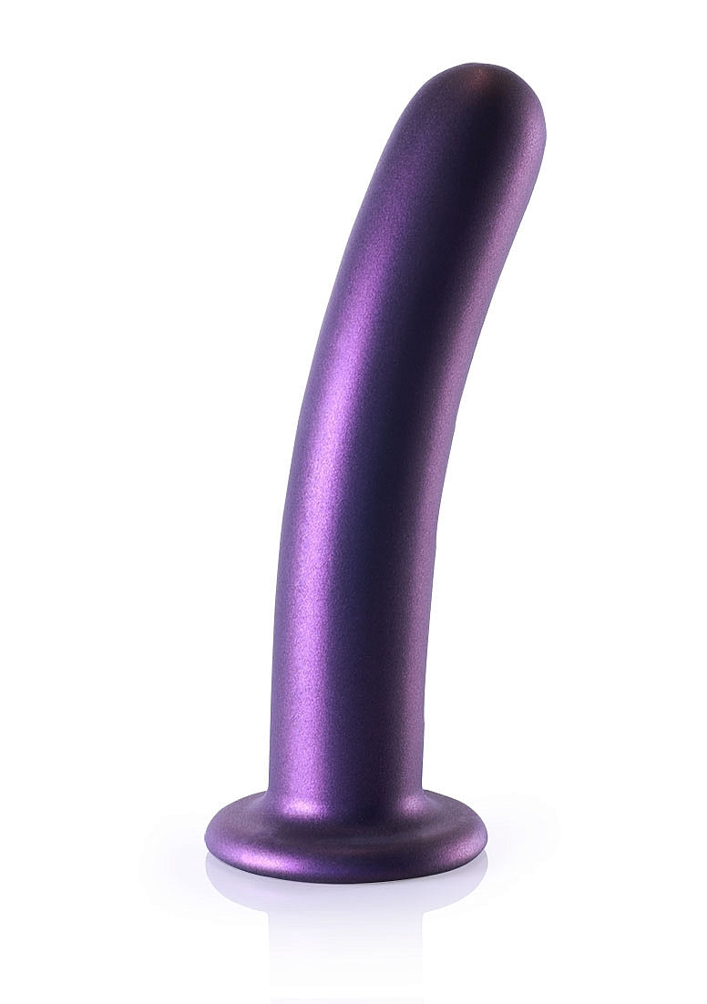 SMOOTH G SPOT 7" DILDO METALLIC PURPLE