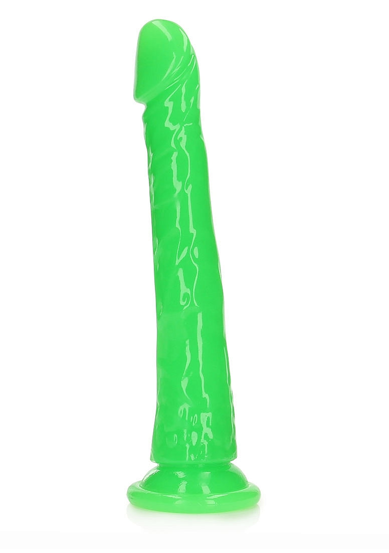 OUCH! GLOW IN THE DARK 11" SLIM DILDO GREEN