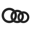FORTO F-61 C*CK RING 3PK BLACK
