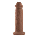 GIRTHY VIBRATING 7" DILDO BROWN