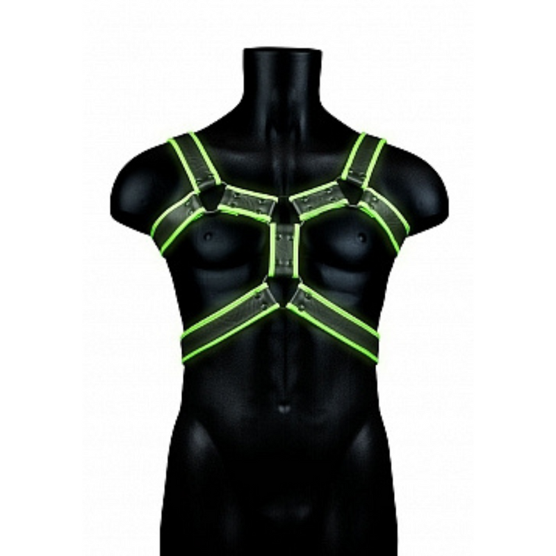 OUCH! GLOW IN THE DARK CHEST HARNESS S/M