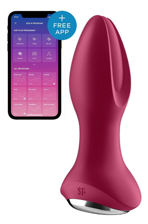 SATISFYER ROTATOR VIBRATING PLUG 2+ RED