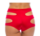 PEEKABOO BOOTY SHORT RED O/S