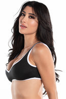 BLACK RETRO TOP O/S