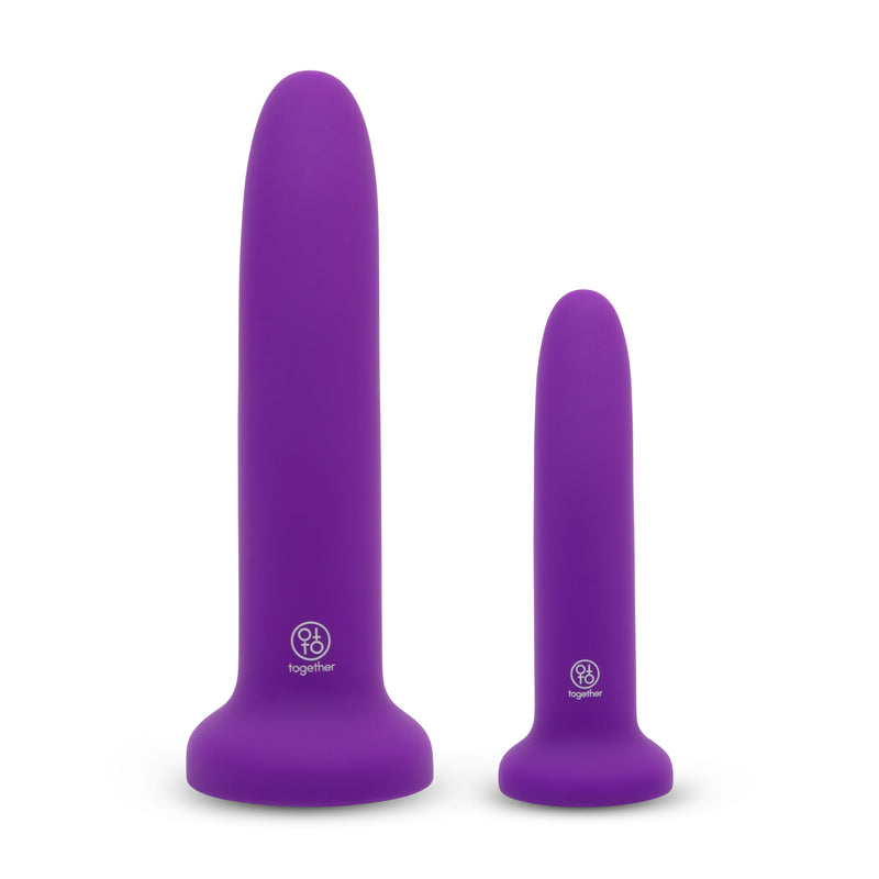 TOGETHER DUO STRAP ON HARNESS, 5.5" DILDO, & 8" VIBRATING DILDO