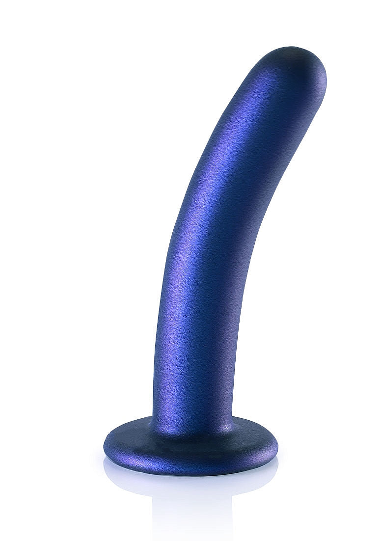 SMOOTH G SPOT 6" DILDO METALLIC BLUE