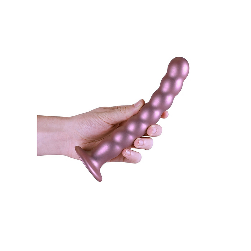 BEADED G SPOT 8" DILDO ROSE GOLD