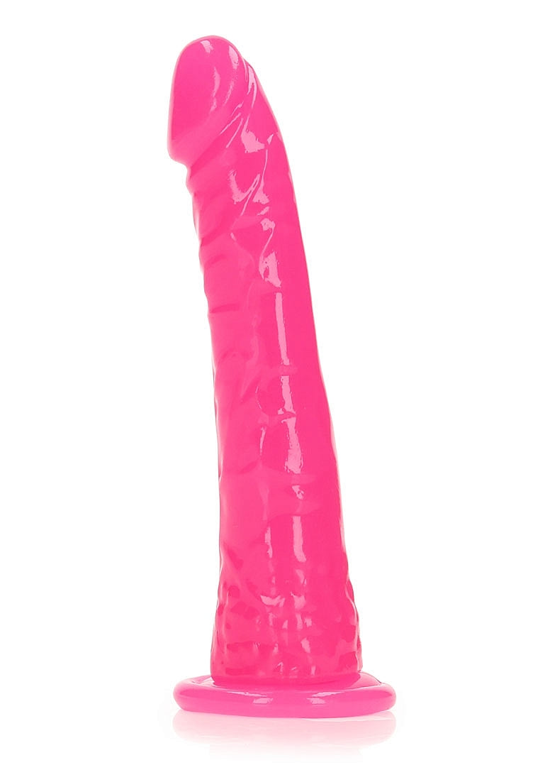 OUCH! GLOW IN THE DARK 6" SLIM DILDO PINK