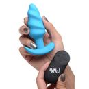 BANG! ULTRA SWIRL ANAL PLUG WITH REMOTE BLUE
