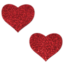 RED GLITTER HEART PASTIES