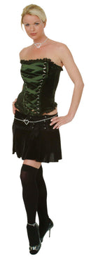 SILVER RHINESTONE HEART BELT